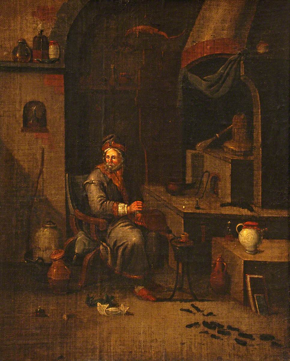 Un alchimiste dans son laboratoire - David Teniers le Jeune