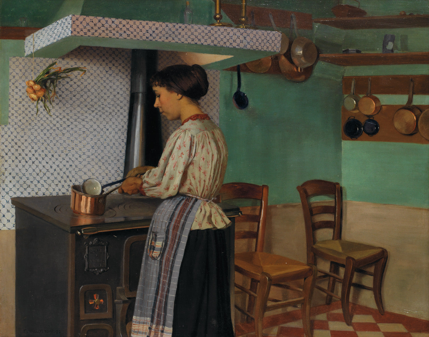 La Cuisinière au fourneau - Félix Vallotton