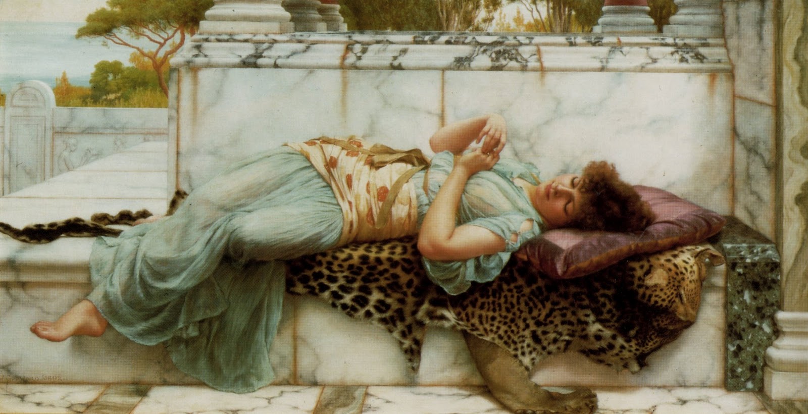 Les fiancés - John William Godward
