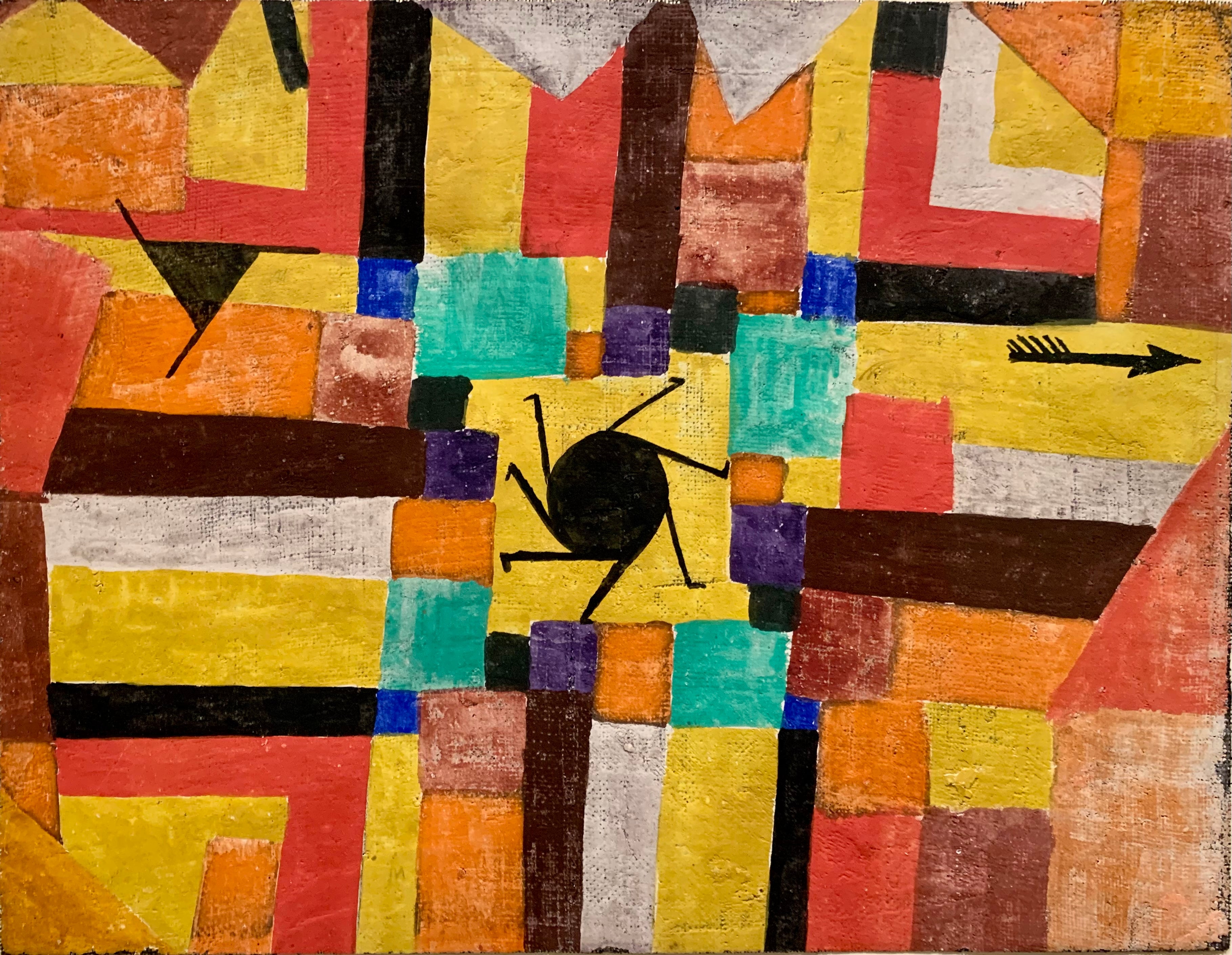 Avec le soleil noir tournant et la flèche - Paul Klee