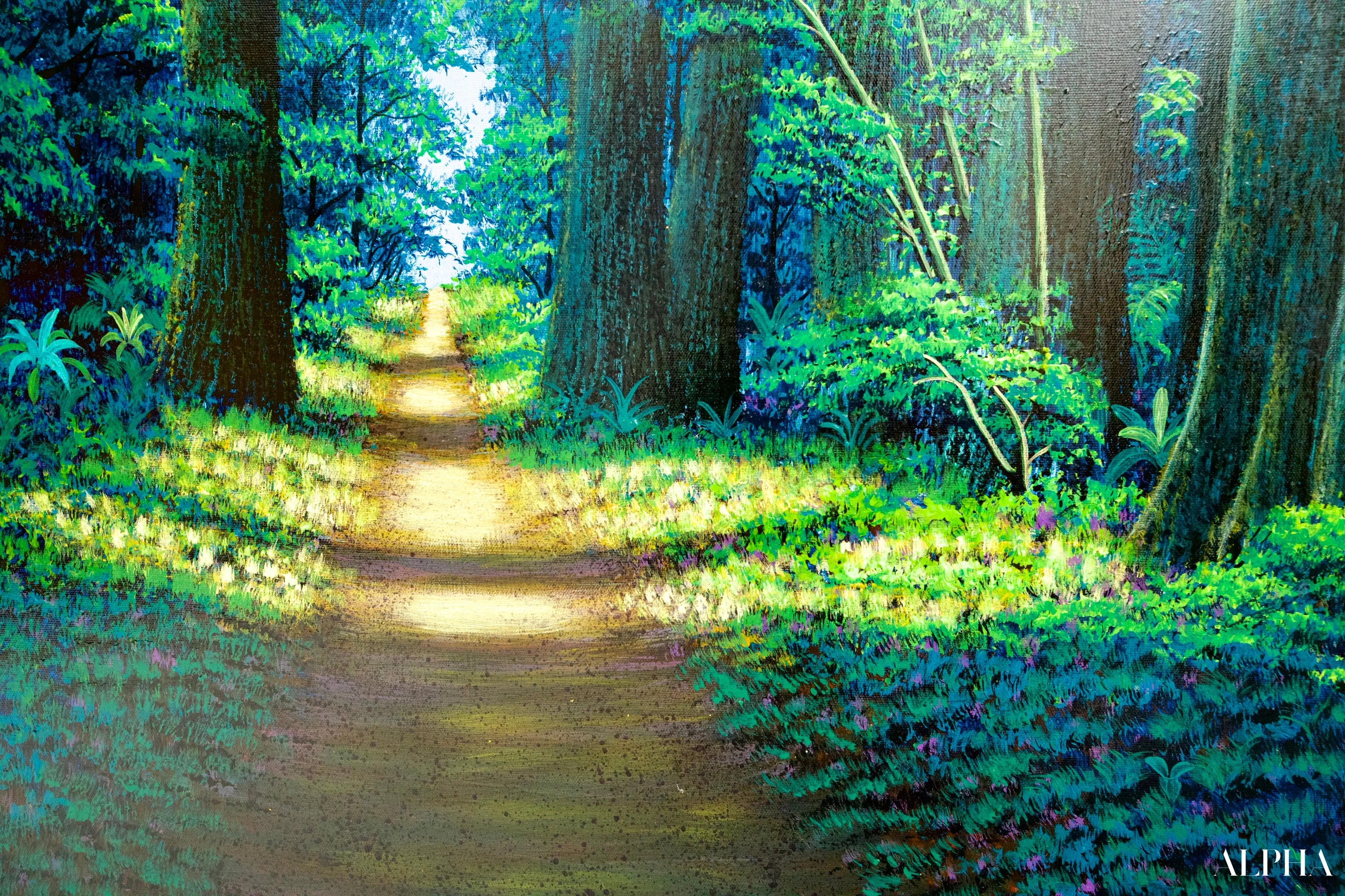Chemin dans la Forêt Verte | 130 x 190 cm Reproductions de tableaux à la peinture à l’huile
