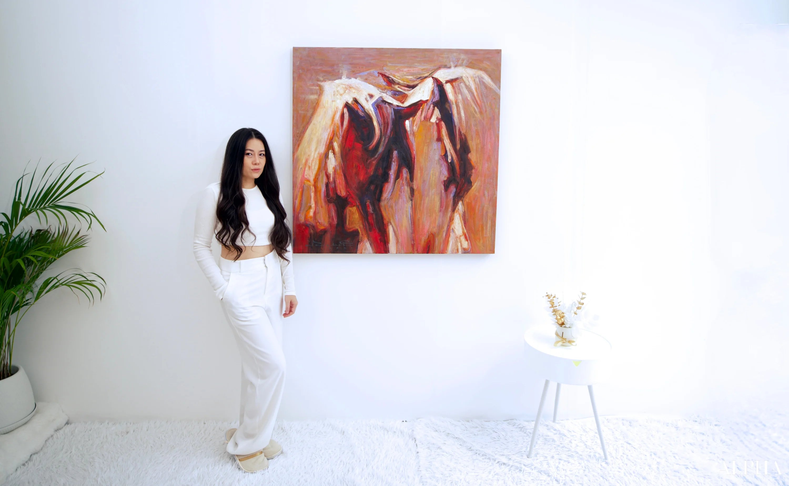 Cheval Abstrait | 100 x 100 cm Reproductions de tableaux à la peinture à l’huile