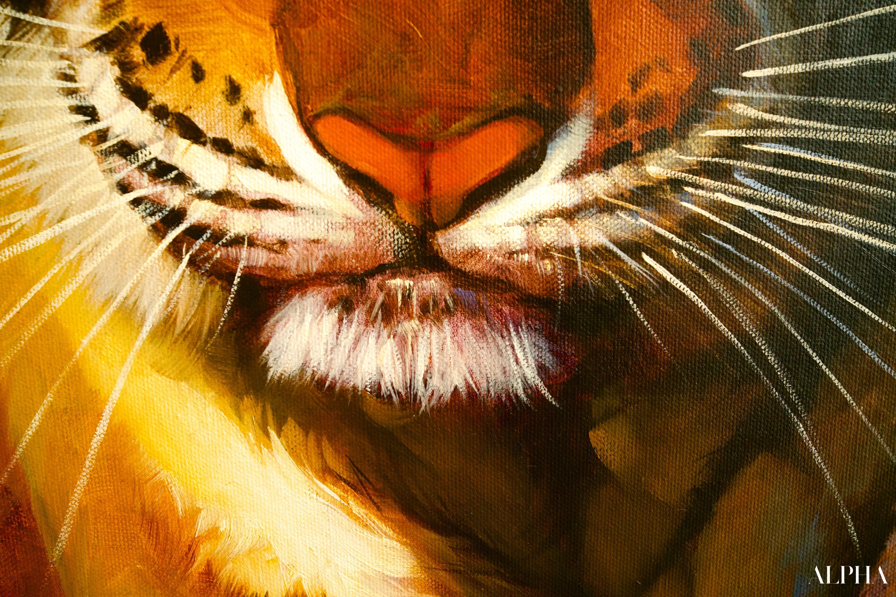 Tigre en chasse | 150 x 100 cm Reproductions de tableaux à la peinture à l’huile