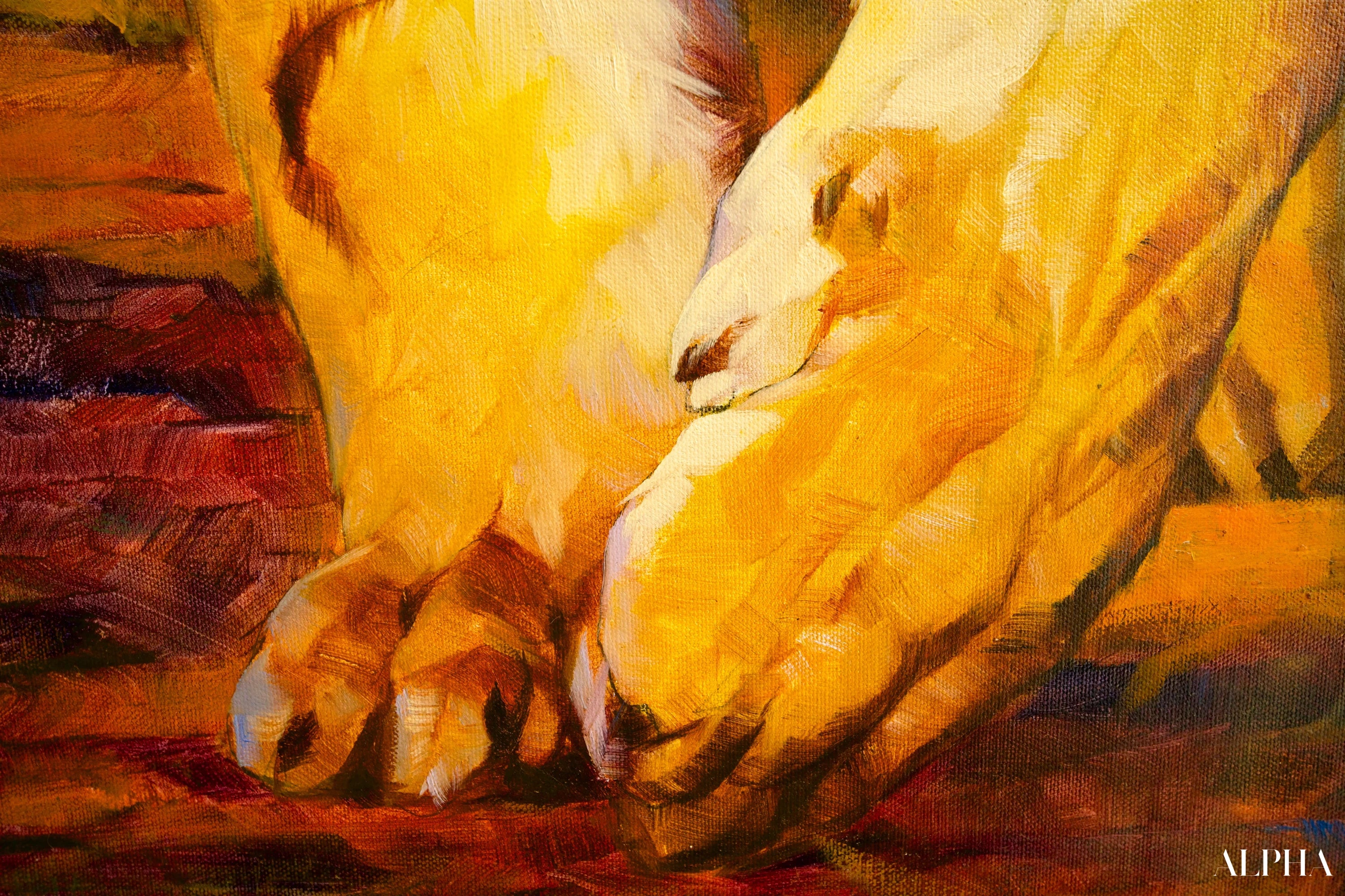 Tigre en chasse | 150 x 100 cm Reproductions de tableaux à la peinture à l’huile