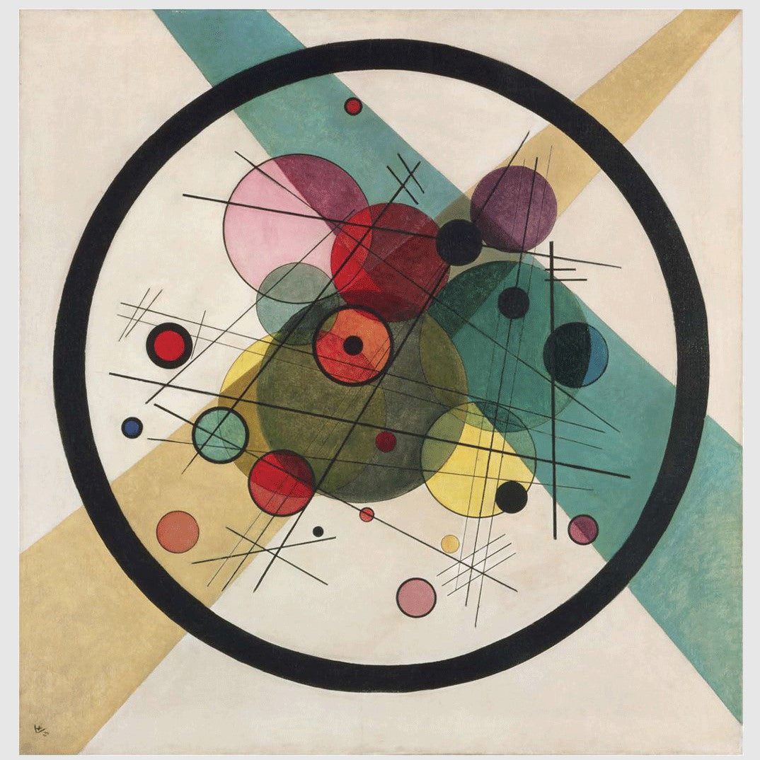 Circles in a Circle de Wassily Kandinsky, abstraction géométrique pour reproduction de tableau