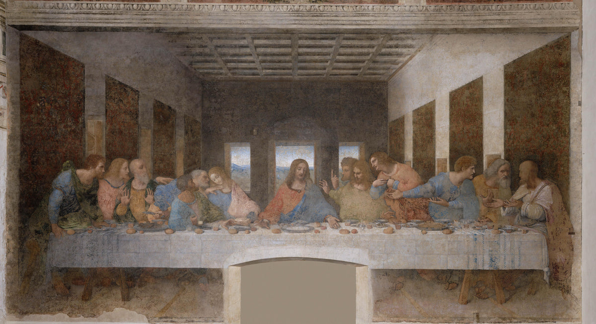 La Cène de Léonard de Vinci sur le mur du réfectoire de Santa Maria delle Grazie
