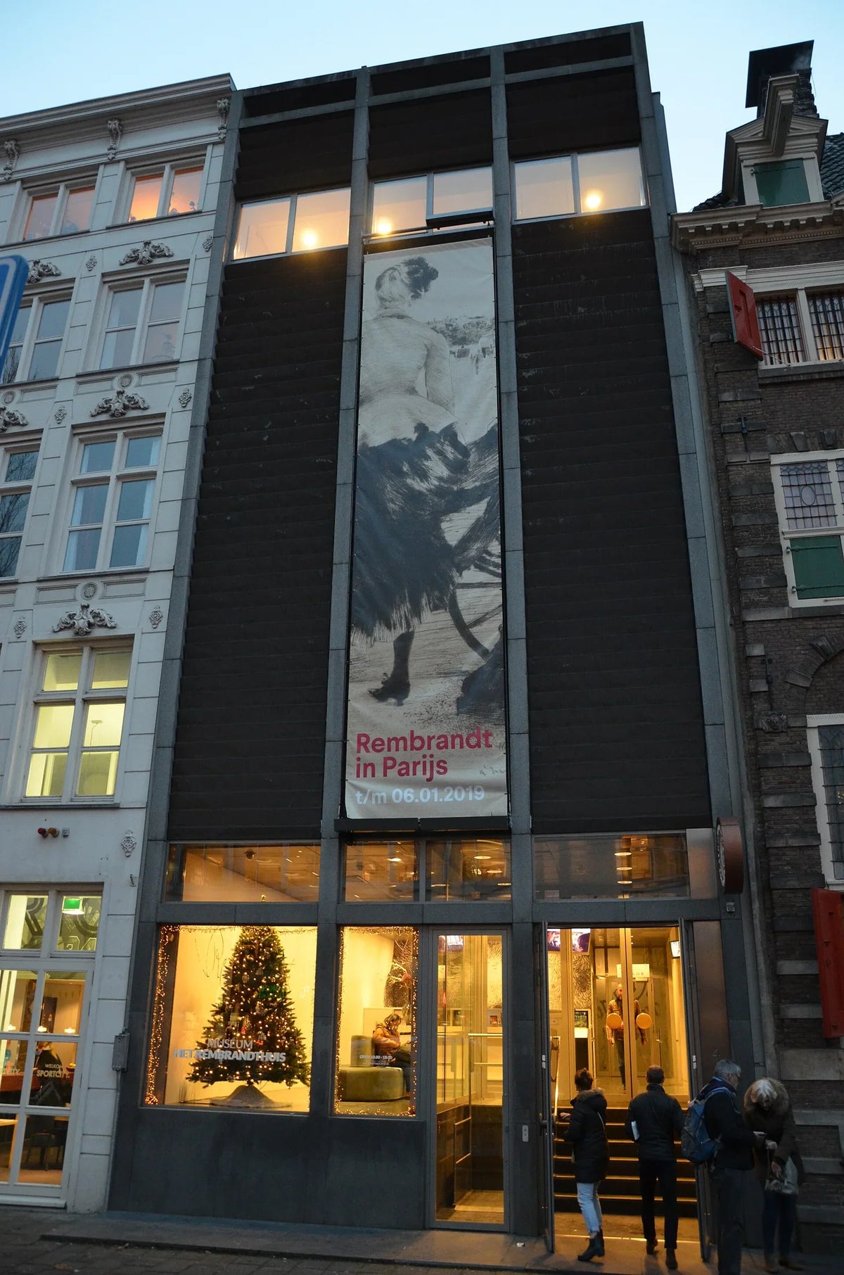Façade de la Maison Rembrandt à Amsterdam, au cœur de sa faillite de 1656