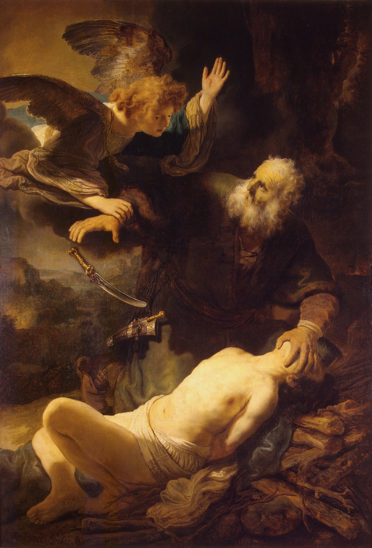 Le Sacrifice d’Isaac de Rembrandt, 1635, musée de l’Ermitage