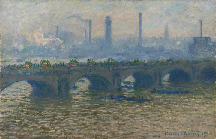 Le Pont de Waterloo, temps couvert – Claude Monet