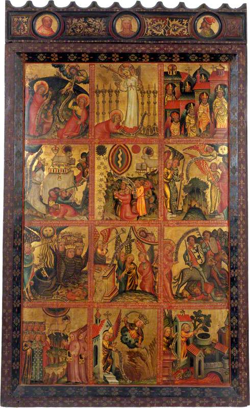 12 scènes de l'Apocalypse (triptyque retable, volet gauche, intérieur) - Master Bertram