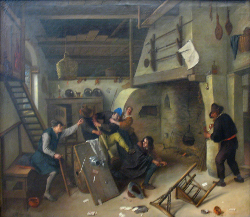 Une bagarre entre joueurs de cartes dans une taverne - Jan Steen
