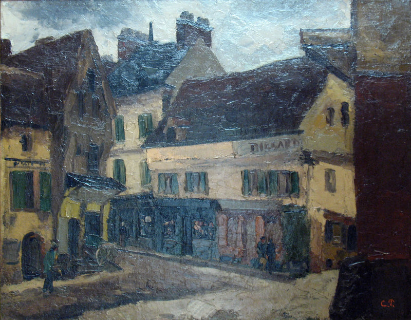 Une Place à La Roche-Guyon - Camille Pissarro