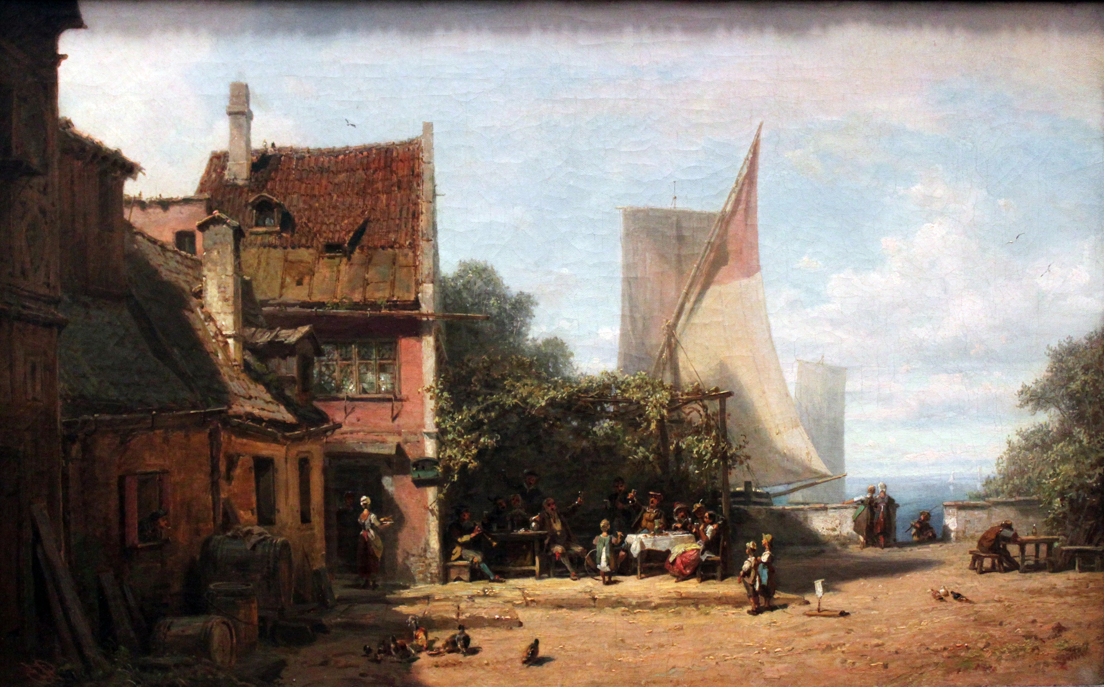 Ancienne taverne près du lac Starnberger - Carl Spitzweg