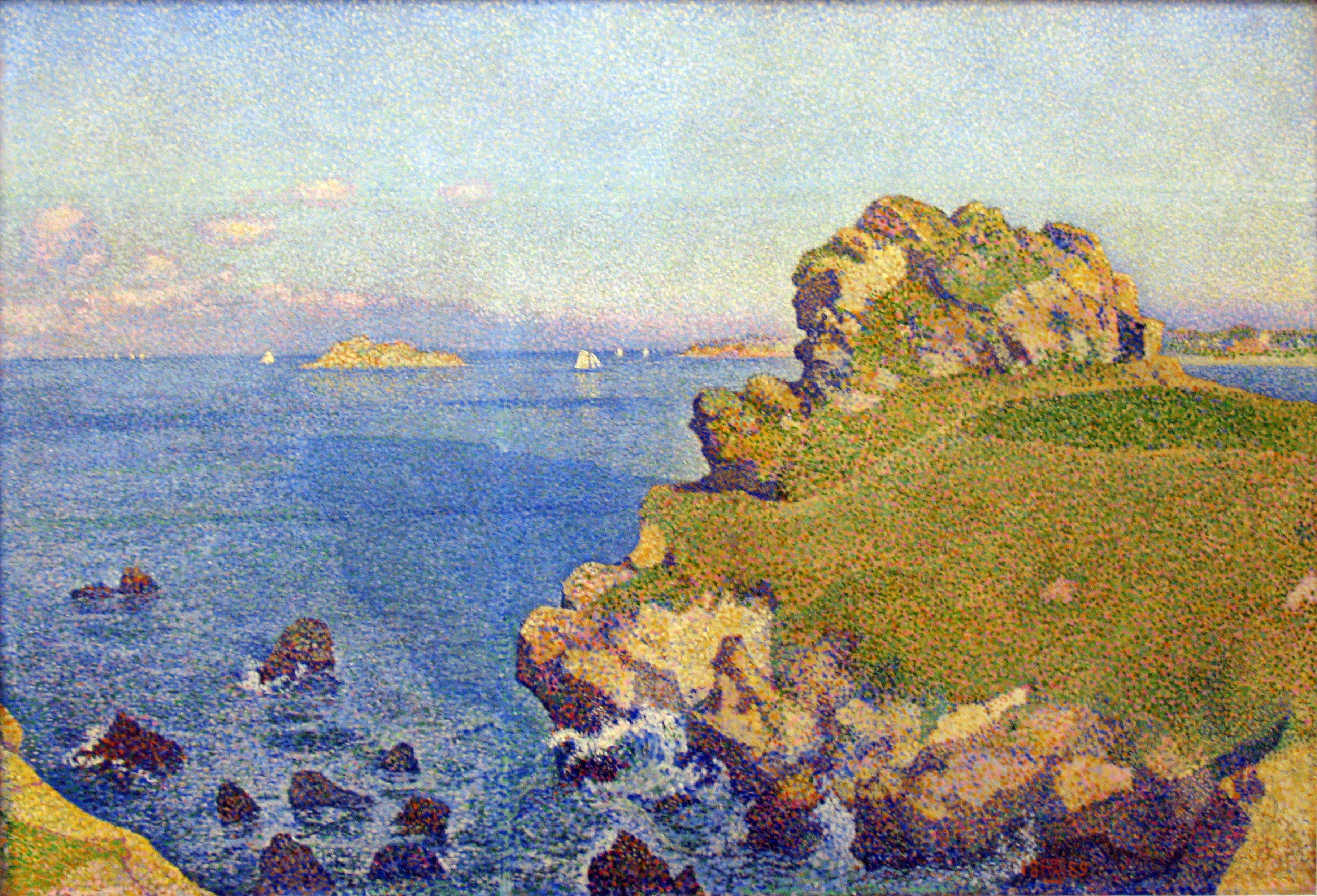 Le « Per-Kiridy » à marée haute, 1889 - Théo van Rysselberghe