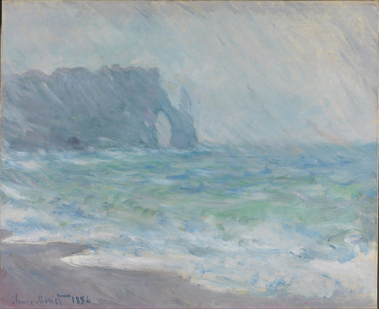 🌧️ Pluie à Étretat – Claude Monet (1886)