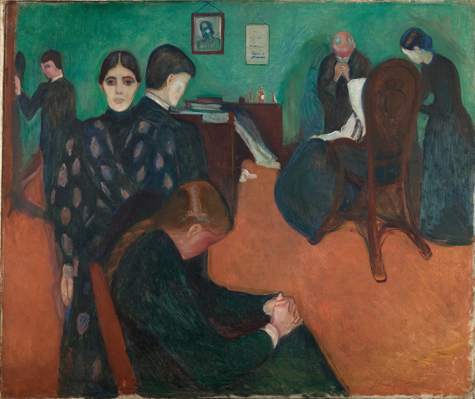 La Mort dans la chambre de la malade, Edvard Munch, 1893, peinture à l’huile