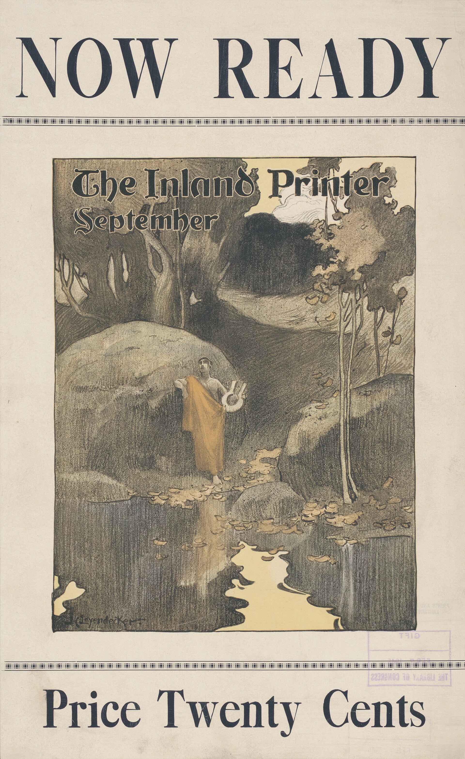The Inland Printer, septembre, J. C. Leyendecker, 1896 — reproduction peinte à la main