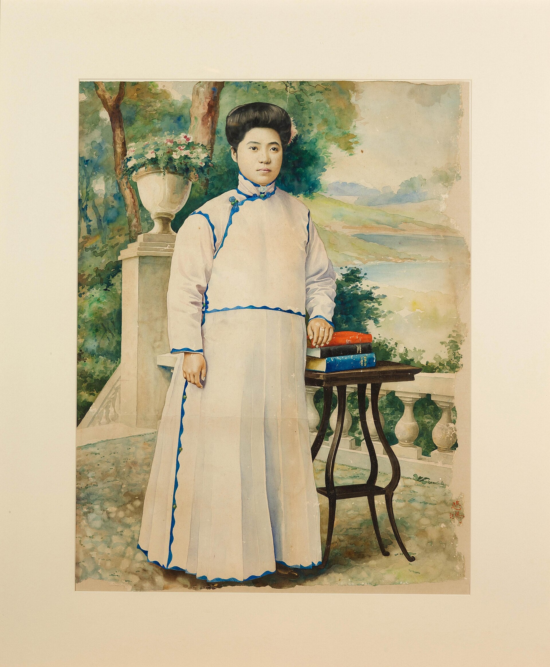 Portrait de l’épouse de Kang Youwei, Xu Beihong, 1927, huile sur toile
