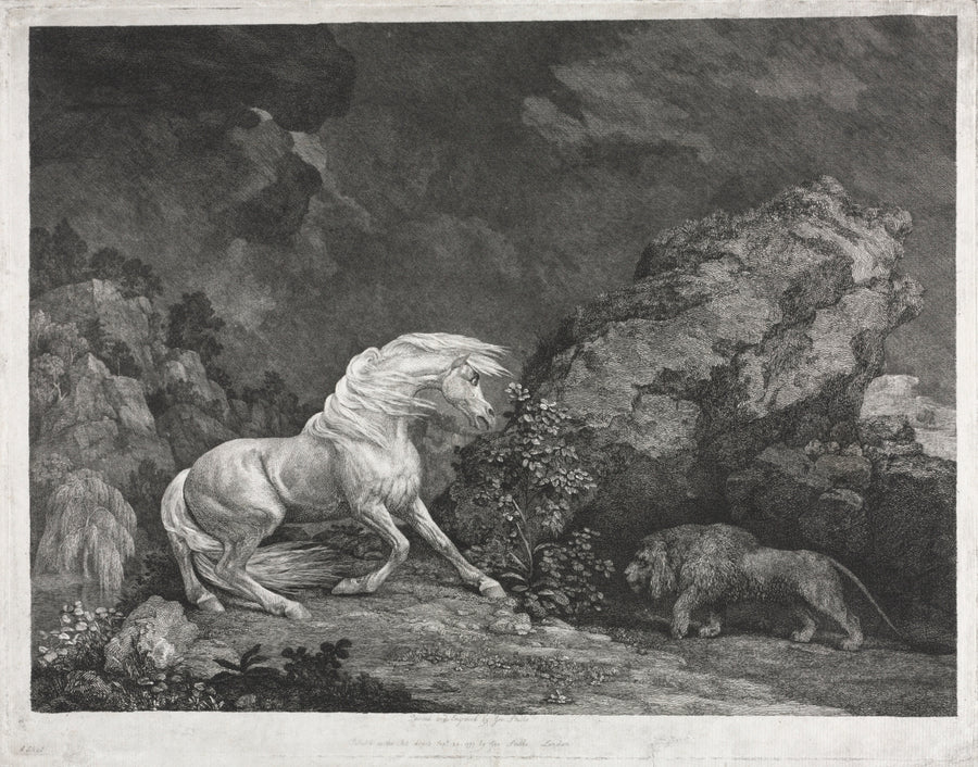 Cheval effrayé par un lion - George Stubbs