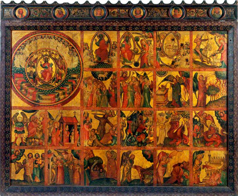 21 scènes de l'Apocalypse (triptyque retable, panneau central) - Master Bertram