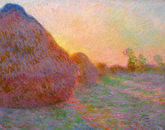 Meules, derniers rayons du soleil - Claude Monet