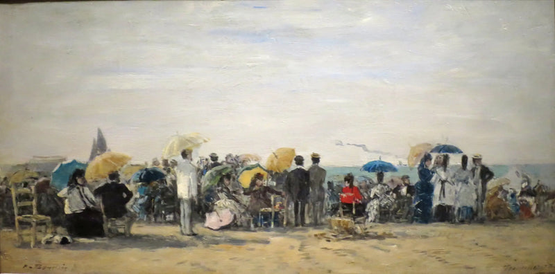 Plage à Trouville - Eugène Boudin