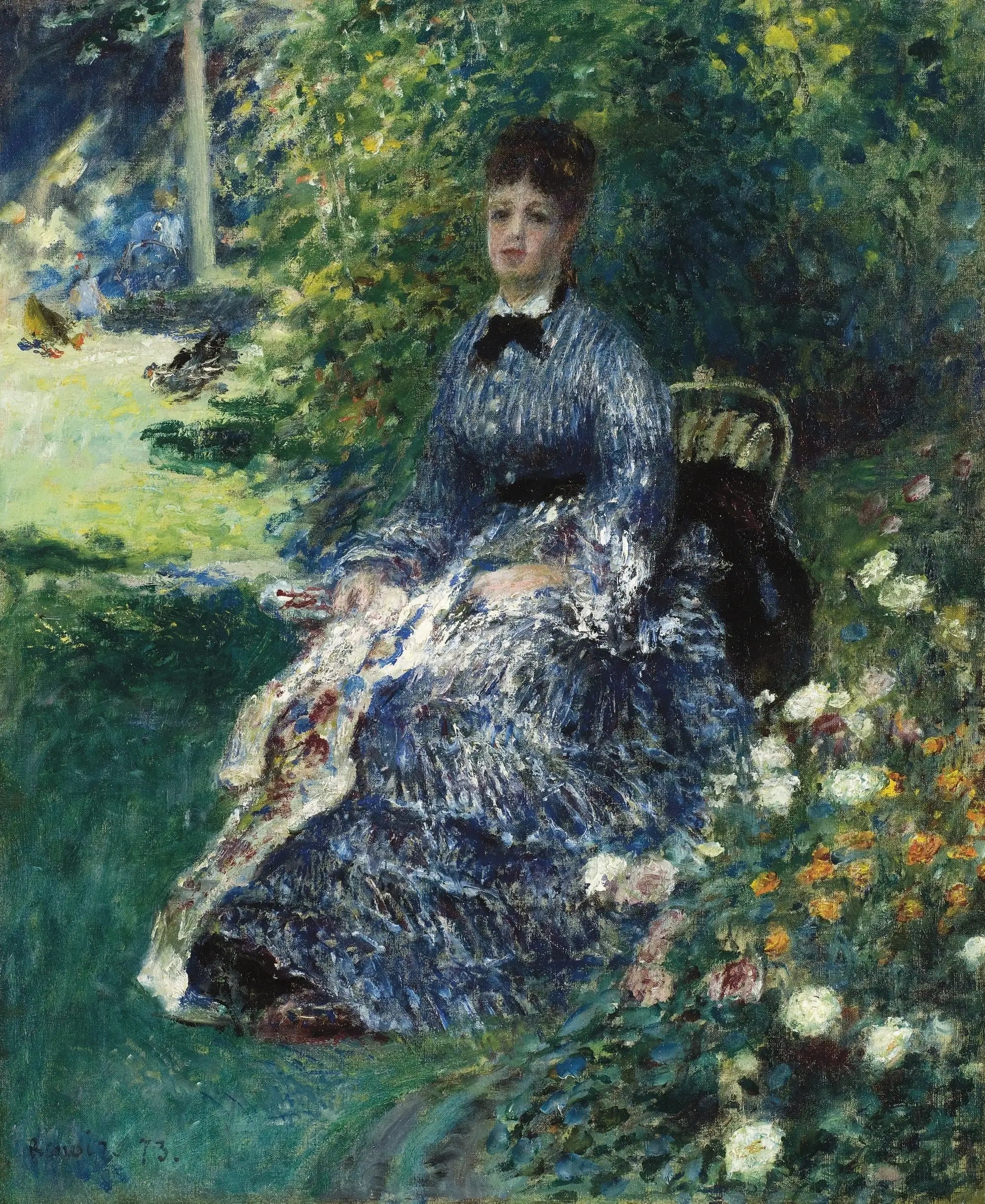 Reproduction du tableau « La tapisserie dans le parc - Pierre-Auguste Renoir » par Alpha Reproduction en peinture à l’huile