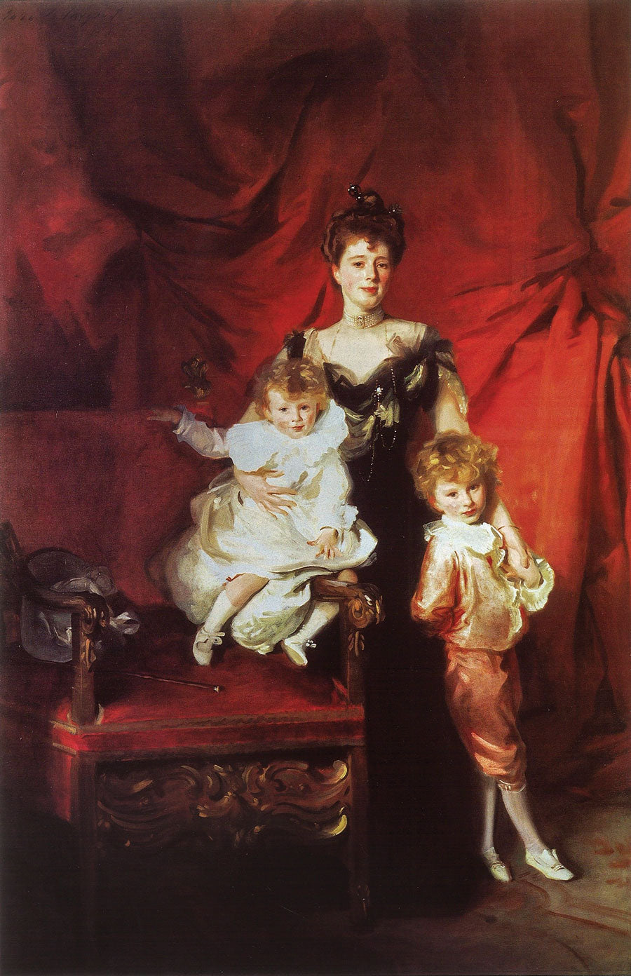 Reproduction du tableau « Mme Cazalet et ses enfants Edward et Victor - John Singer Sargent » par Alpha Reproduction en peinture à l’huile
