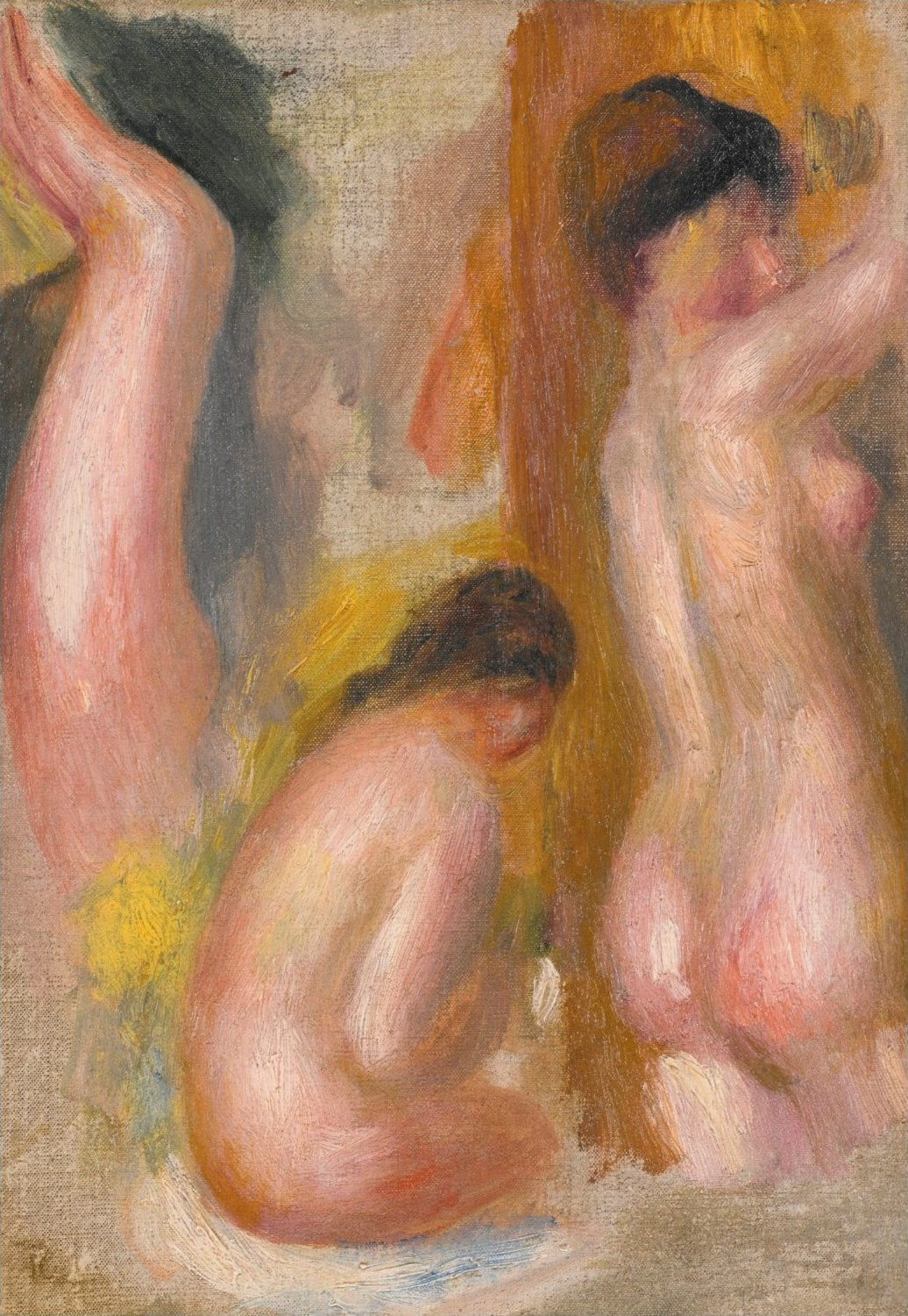 Reproduction du tableau « Trois Baigneuses - Pierre-Auguste Renoir » par Alpha Reproduction en peinture à l’huile