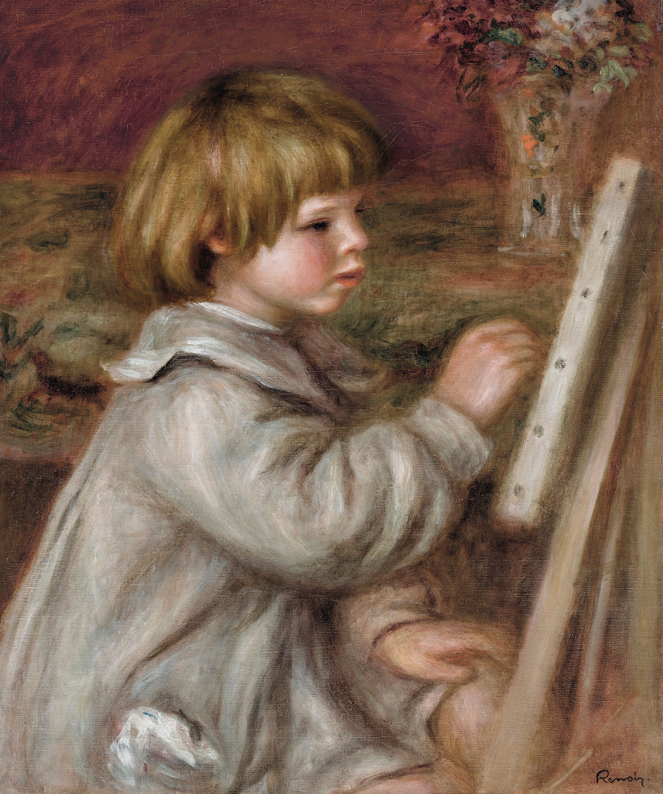 Reproduction du tableau « Le petit peintre (Claude Renoir) - Pierre-Auguste Renoir » par Alpha Reproduction en peinture à l’huile