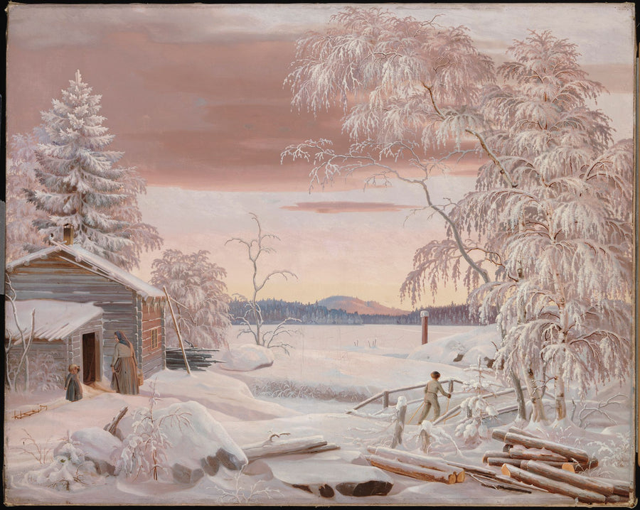 Coucher de soleil hivernal en Savonie, Ferdinand von Wright, 1848