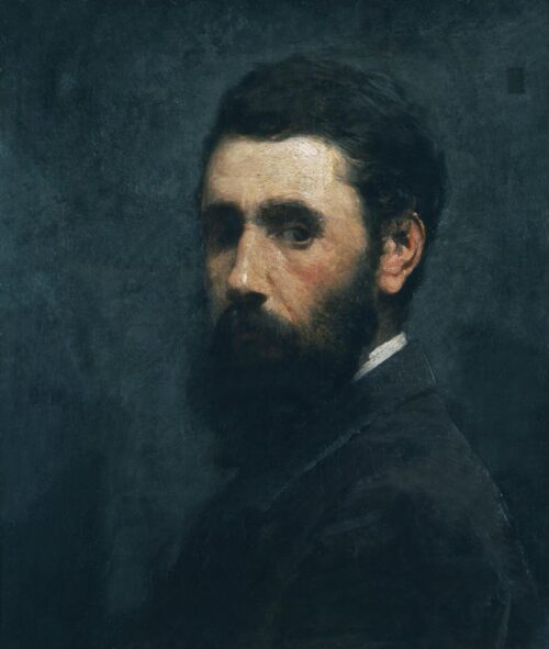 Autoportrait, Nikiforos Lytras, date non précisée, Oil on canvas