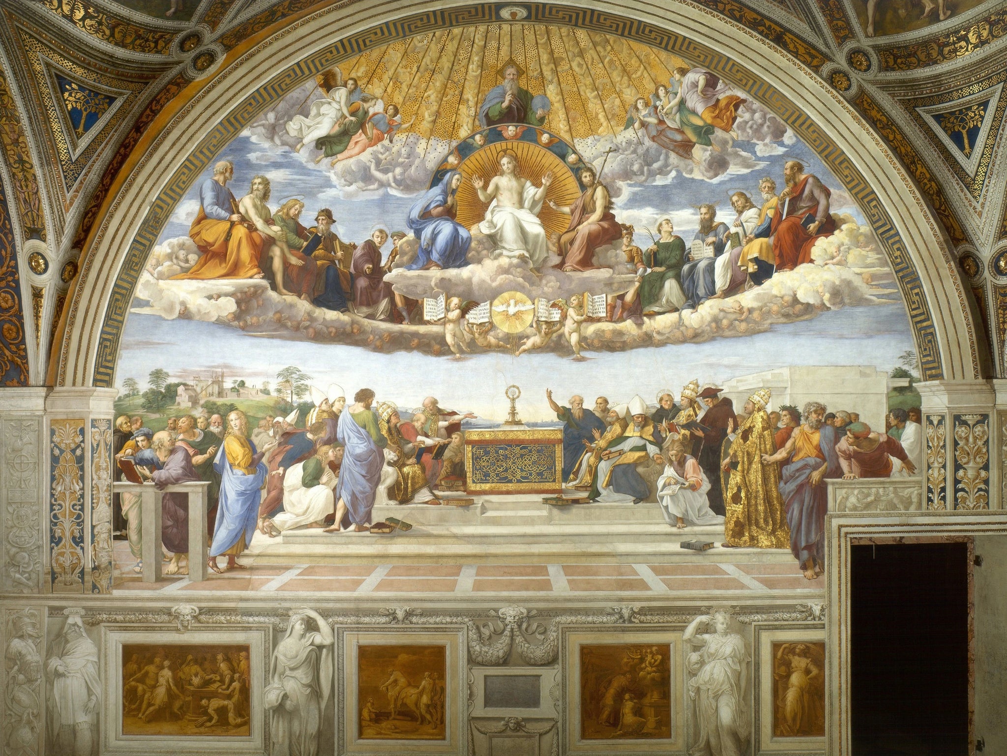 La Dispute du Saint-Sacrement - Raphaël Sanzio - Réproduction huile sur toile