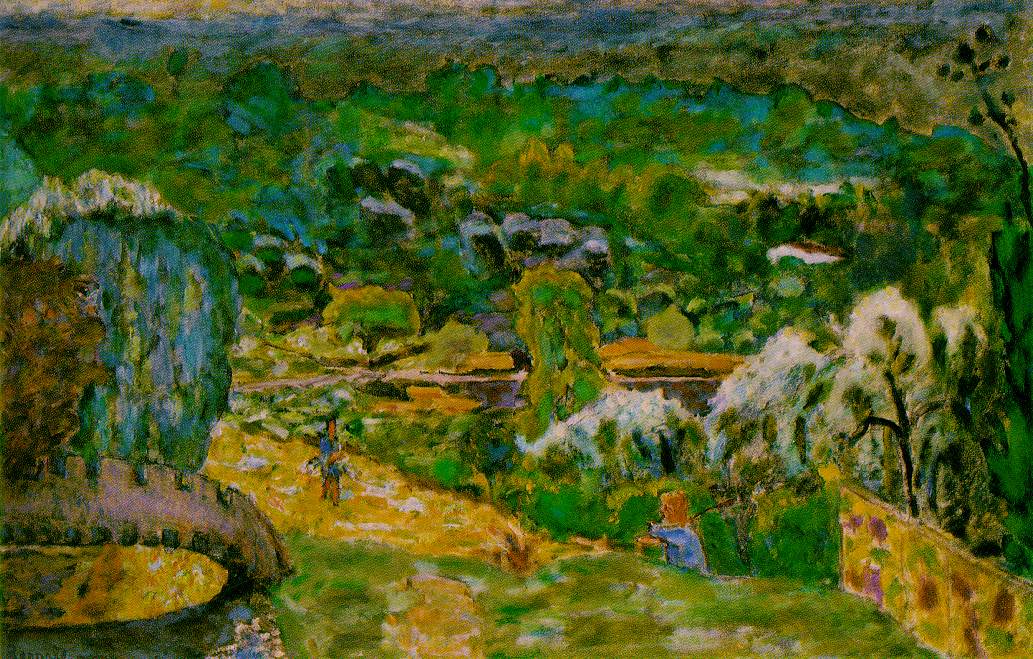 Reproduction du tableau « Paysage printanier - Pierre Bonnard » par Alpha Reproduction en peinture à l’huile
