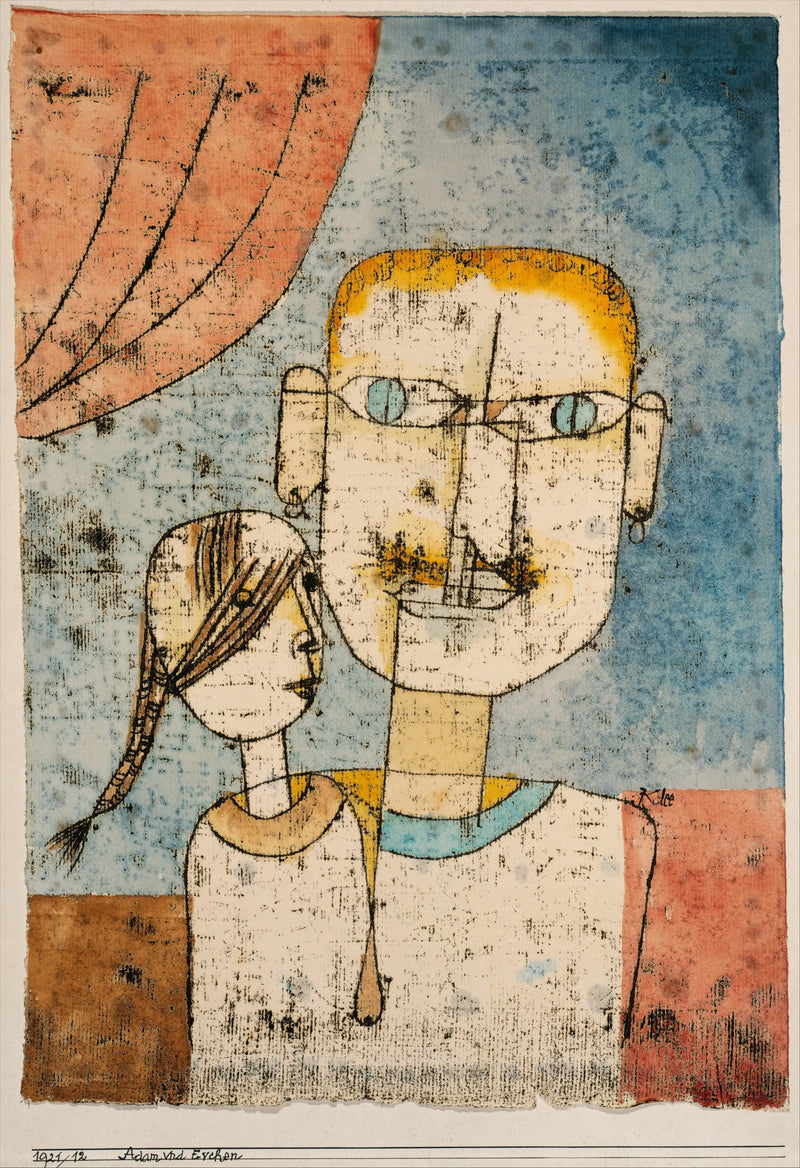 Adam et la petite Ève - Paul Klee