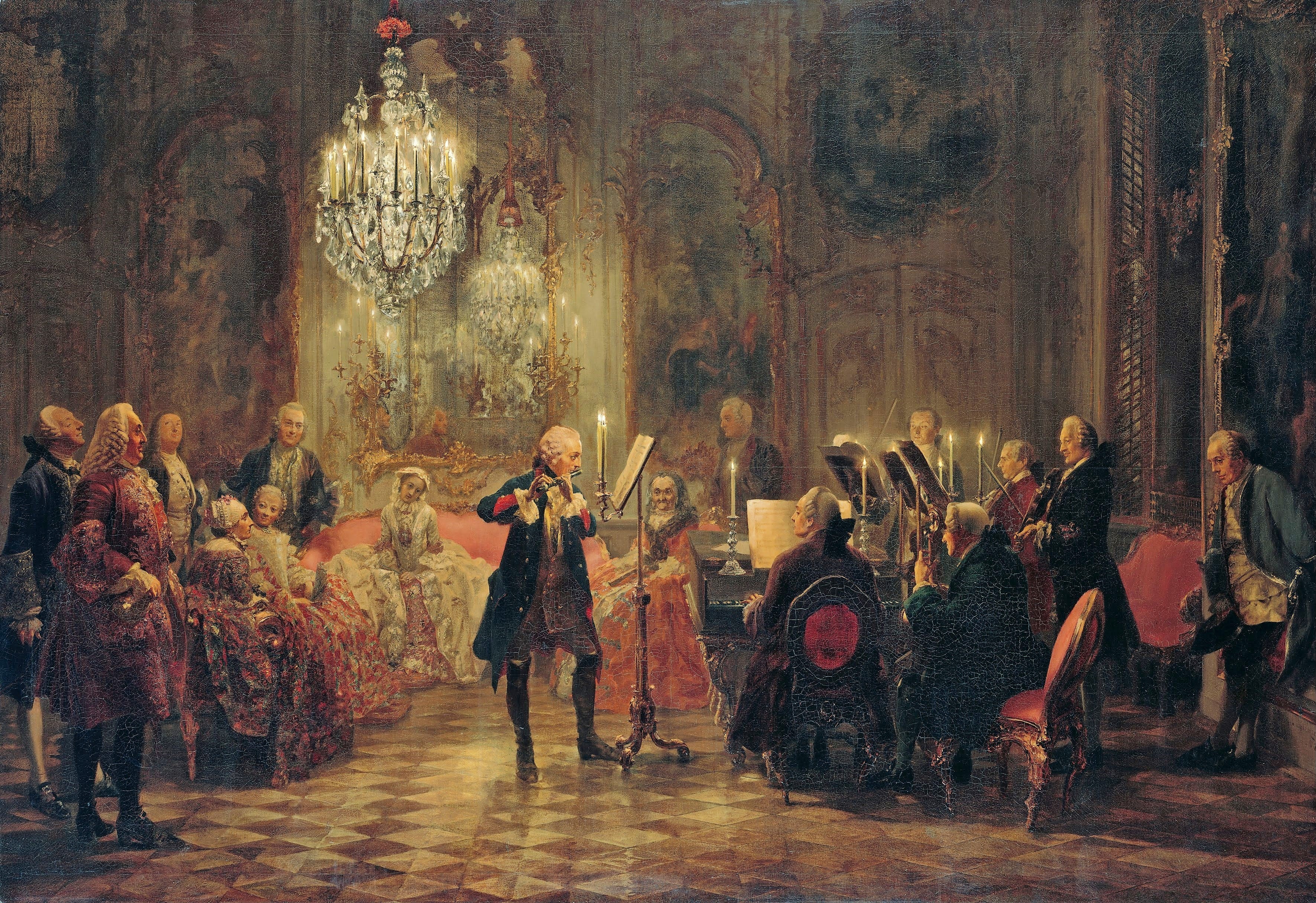 Concert de flûte de Frédéric le Grand à Sanssouci - Adolph von Menzel