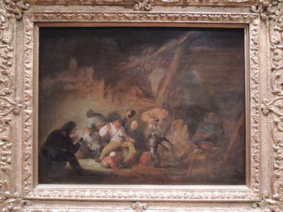 Buveurs dans une grange - Adriaen Brouwer
