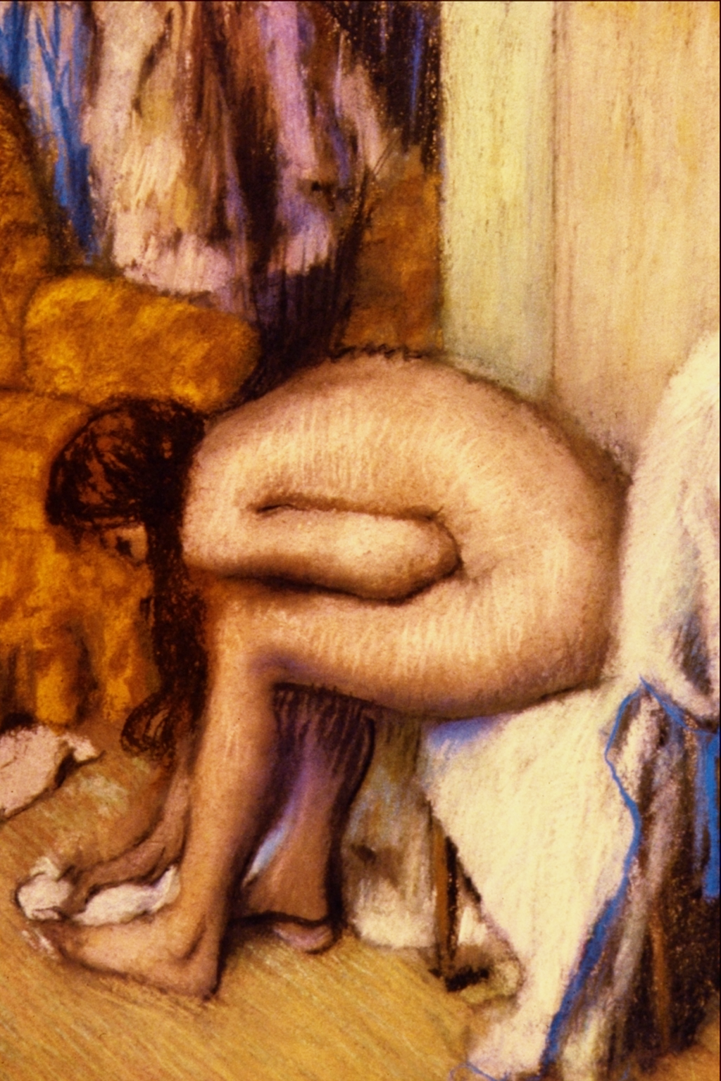 Reproduction du tableau « Femme à sa toilette essuyant son pied gauche - Edgar Degas » par Alpha Reproduction en peinture à l’huile