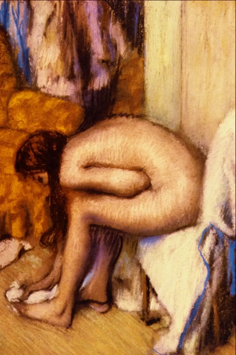 Femme à sa toilette essuyant son pied gauche - Edgar Degas