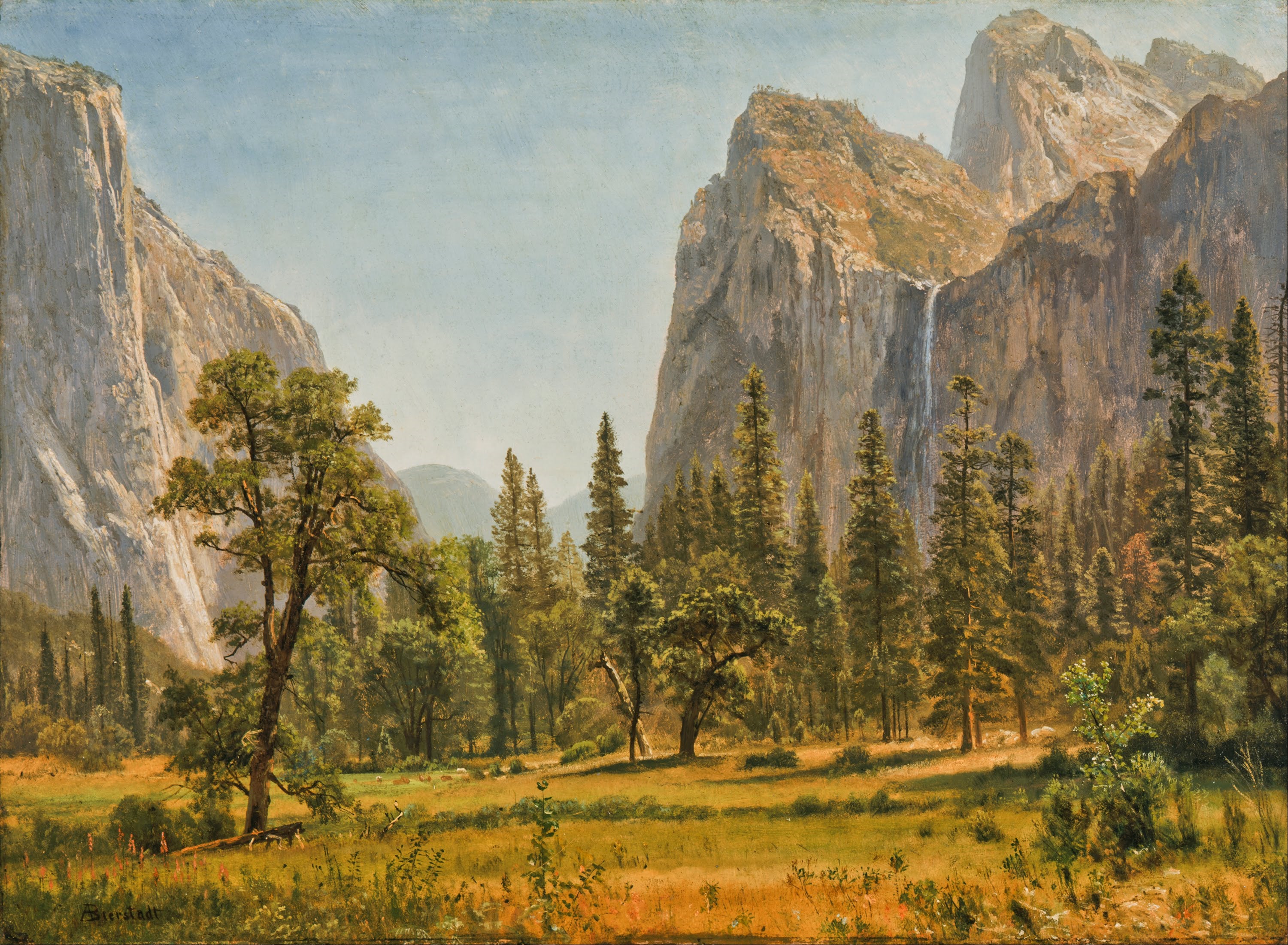 Chute du Voile de la Mariée dans la vallée de Yosemite - Albert Bierstadt