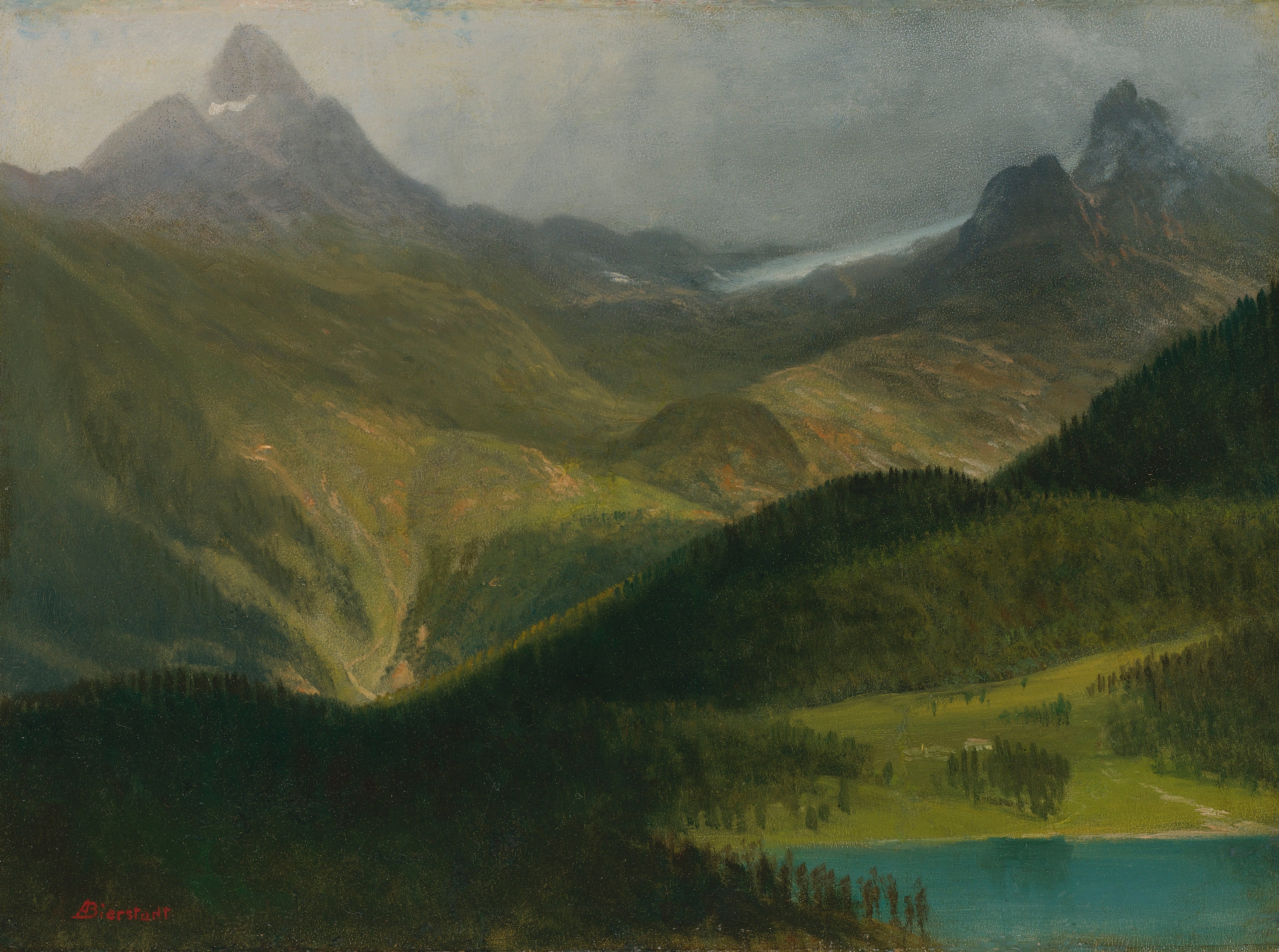 Paysage de montagne - Albert Bierstadt