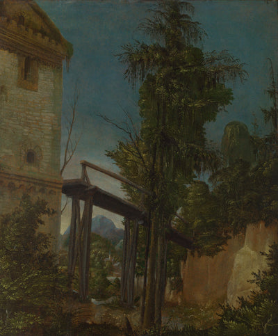 Paysage avec une passerelle - Albrecht Altdorfer