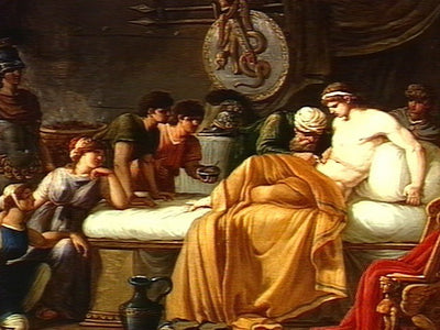 Alcibiade blessé. - Joseph-Marie Vien