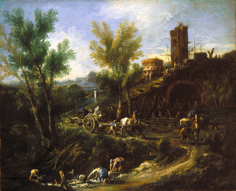 Paysage avec gitanes et lavandières - Alessandro Magnasco