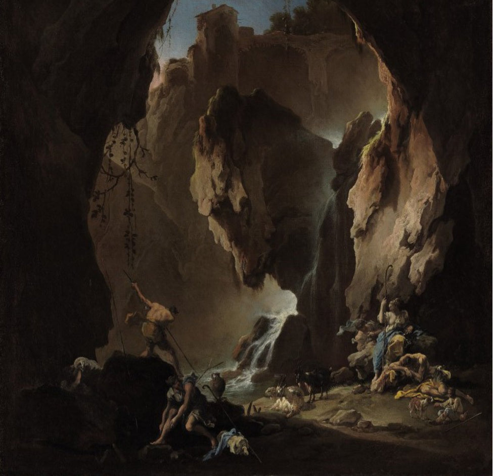 Des bergers dans une grotte - Alessandro Magnasco image 1 copie peinte à la main à l’huile