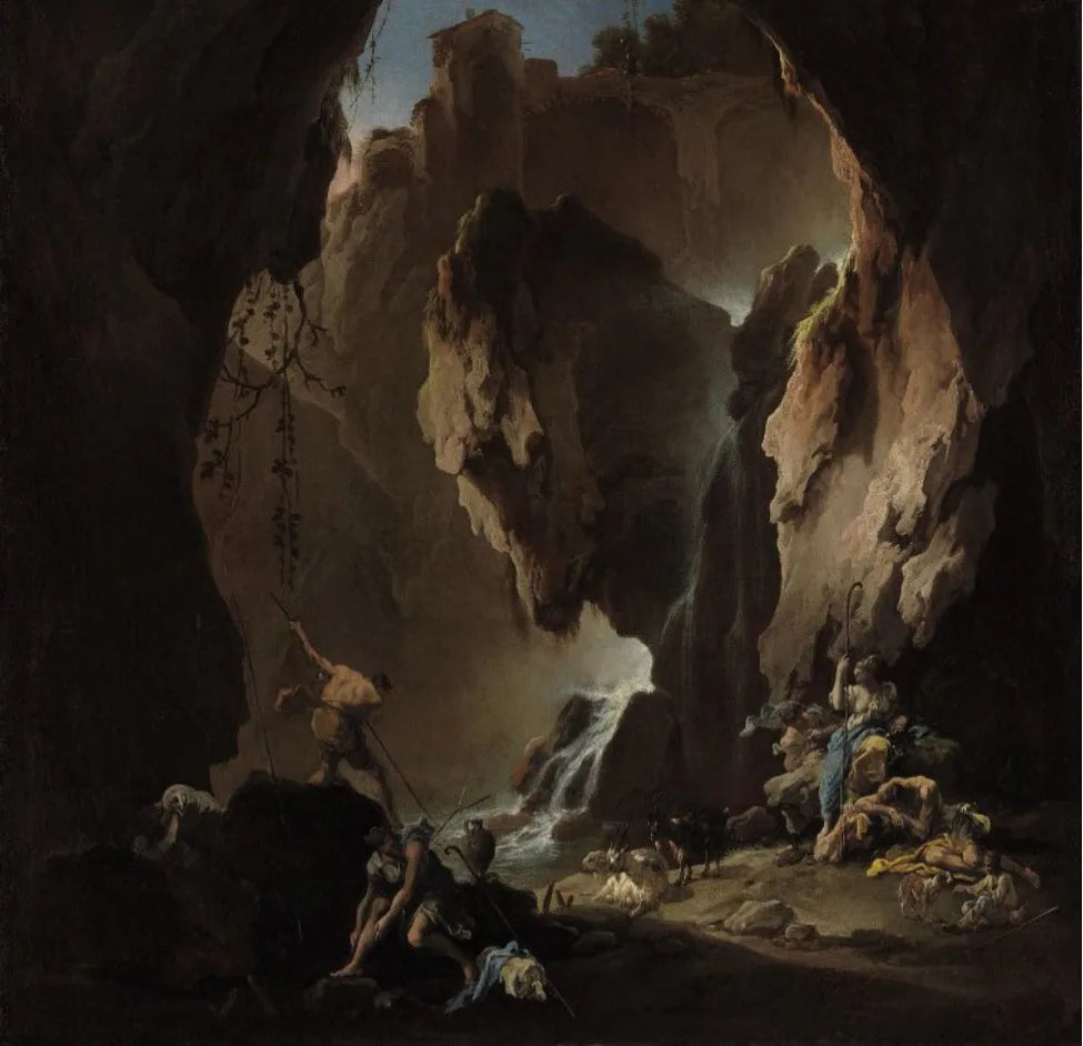 Des bergers dans une grotte - Alessandro Magnasco image 1 copie peinte à la main à l’huile