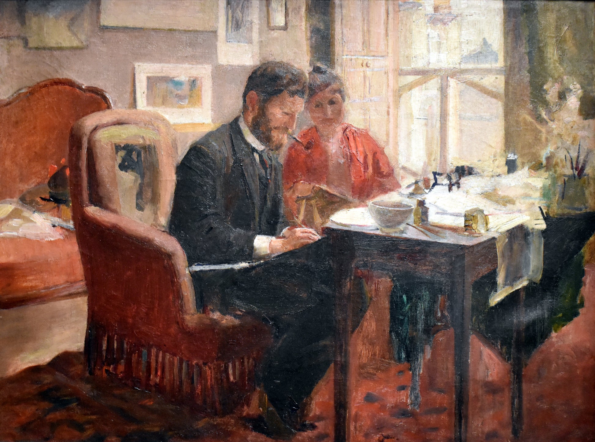Autoportrait de Mucha dans son appartement à Paris - Alphonse Mucha