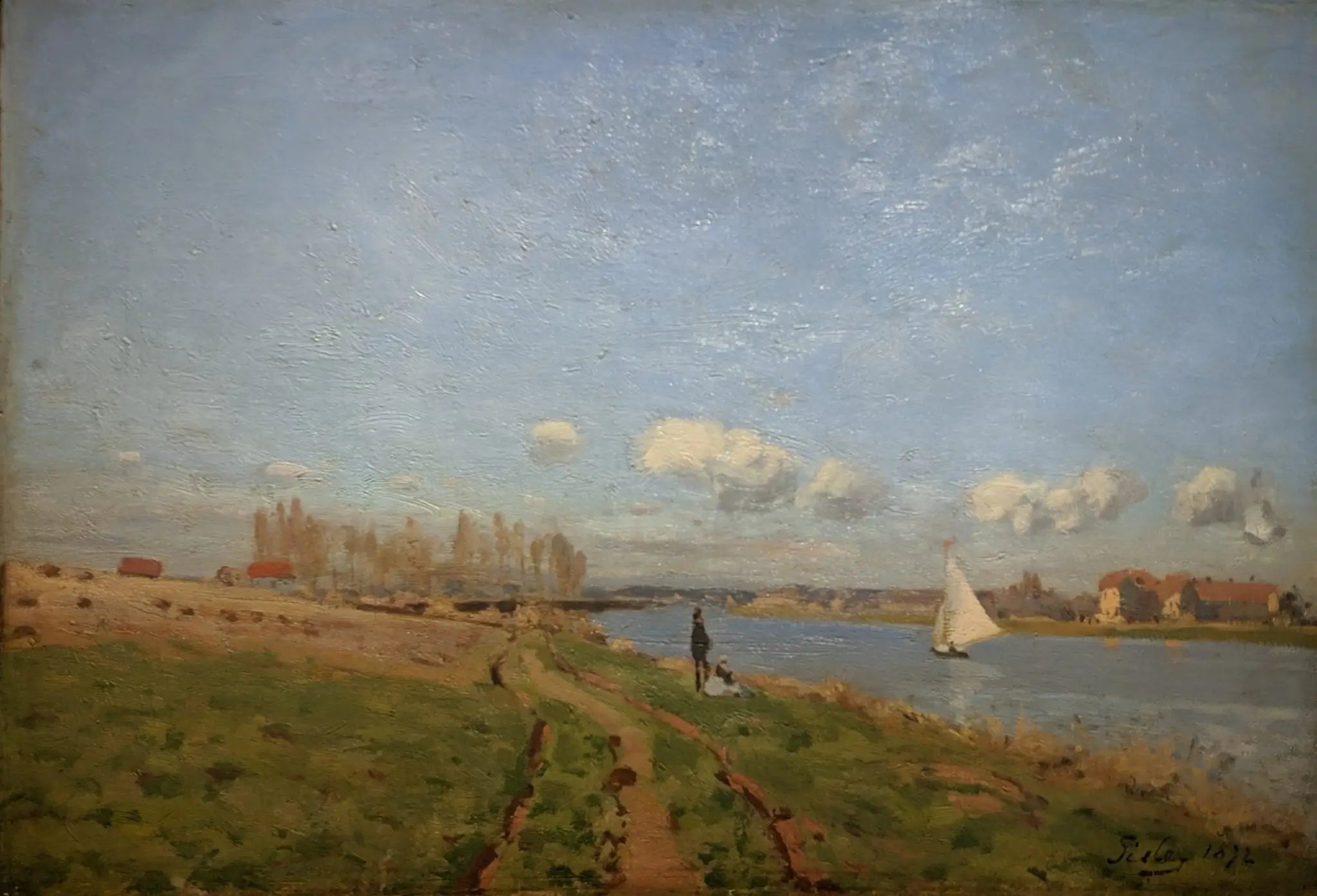 Reproduction du tableau « Bords de la Seine à Argenteuil - Alfred Sisley » par Alpha Reproduction en peinture à l’huile