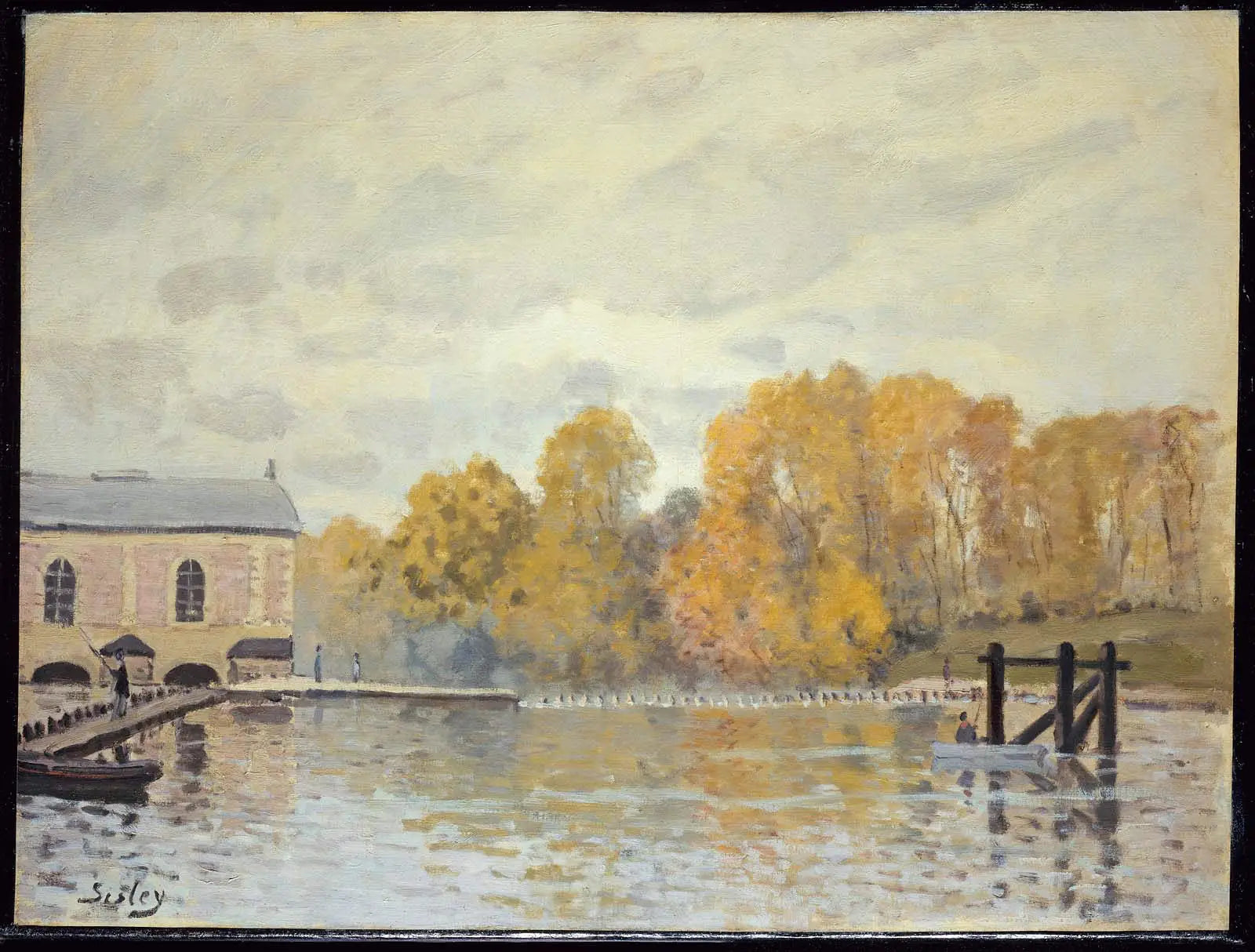 Reproduction du tableau « Usine d'eau de Marly - Alfred Sisley » par Alpha Reproduction en peinture à l’huile