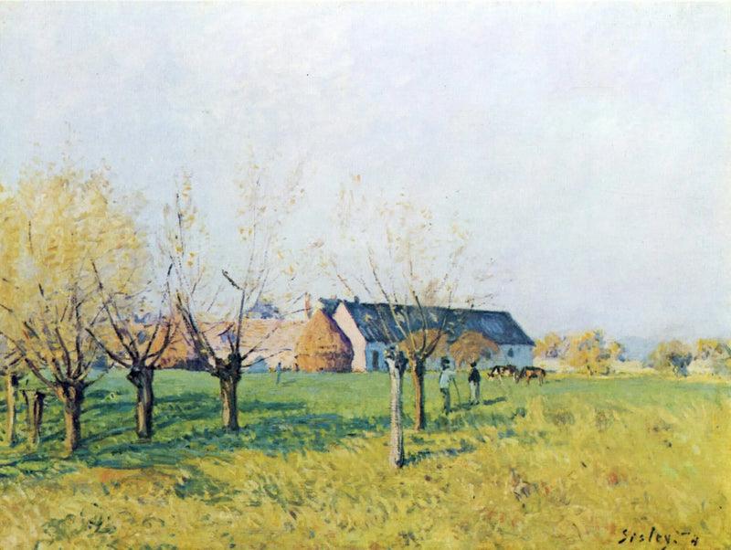 La Ferme du Trou d'Enfer, matinée d'automne - Alfred Sisley
